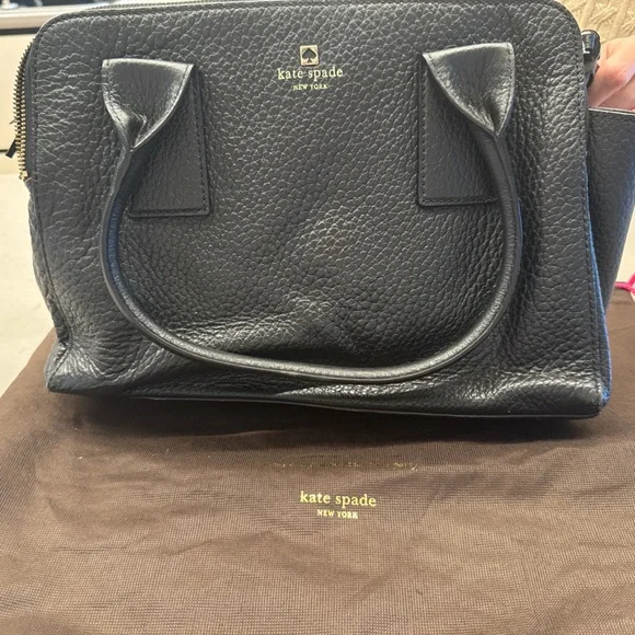 Kate Spade Textured Black Satchel - Picture 1 of 4